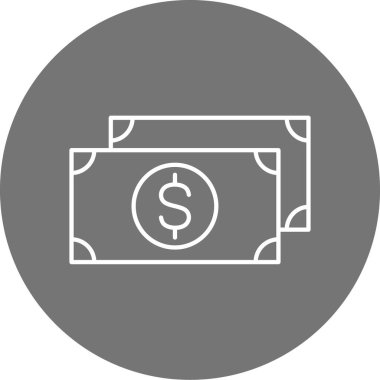 Para simgesinin vektör illüstrasyonu