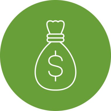 Paranın vektör illüstrasyonu modern simge