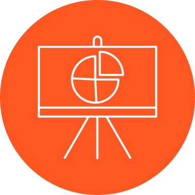 Sunum tahtası simgesi vektör illüstrasyonu