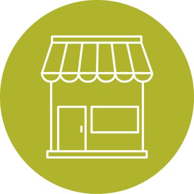 Dükkan. Web simgesi basit illüstrasyon