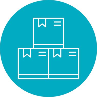 Bir dağıtım simgesinin vektör illüstrasyonu