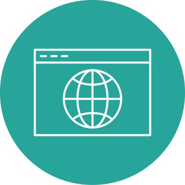 Vektör Küre Simgesi İllüstrasyonu