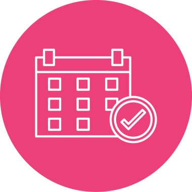 Takvim simgesinin vektör illüstrasyonu