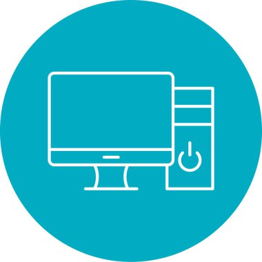 Bilgisayar Simgesi Soyut Arkaplanda İzole Edildi