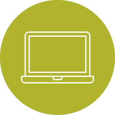 Modern dizüstü bilgisayar simgesinin vektör illüstrasyonu