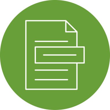 Dosya belgesi simgesinin vektör illüstrasyonu