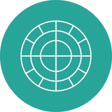 Hedef modern simgenin vektör illüstrasyonu