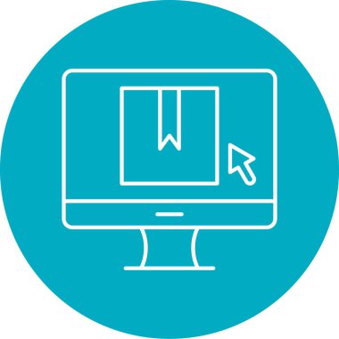 Modern dağıtım simgesinin vektör illüstrasyonu