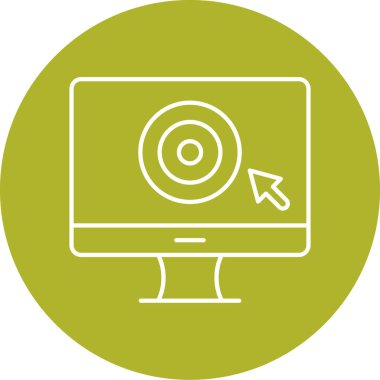 Bilgisayar modern simgesinin vektör illüstrasyonu