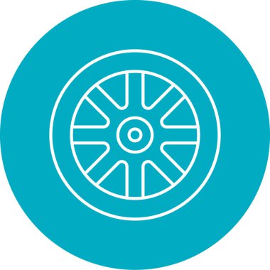 Araba lastiği ikonu. vektör illüstrasyonu