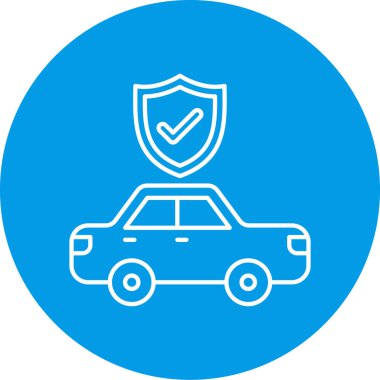 Araba sigortası. Basit resimleme