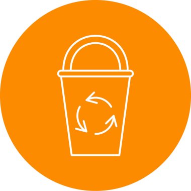 Vektör çizim çöp tenekesi simgesine