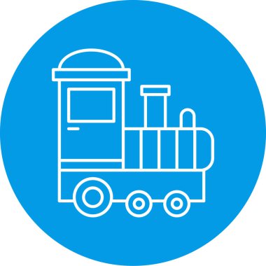 Bir tren simgesinin vektör illüstrasyonu