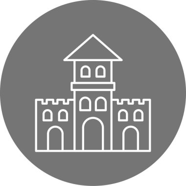 Kiliseye. Web simgesi basit illüstrasyon