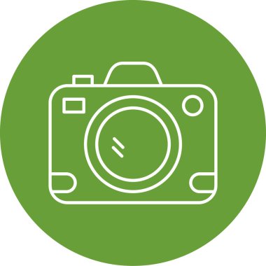 Kamera simgesinin vektör illüstrasyonu