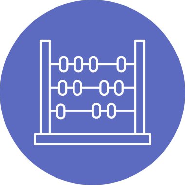 Abaküs. Web simgesi basit illüstrasyon