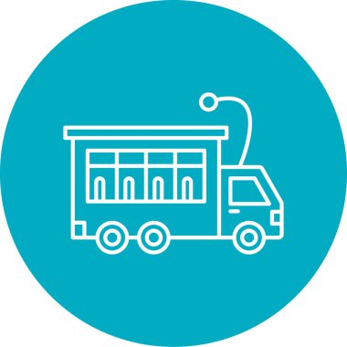 Modern b 'nin vektör illüstrasyonunda simge çizgisi eksik. güzel bir ulaşım elemanı otobüs durağı olarak da kullanılabilir