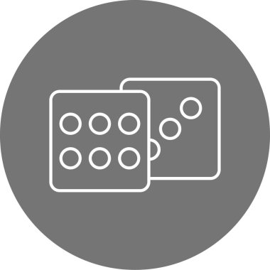 zar. Web simgesi basit illüstrasyon