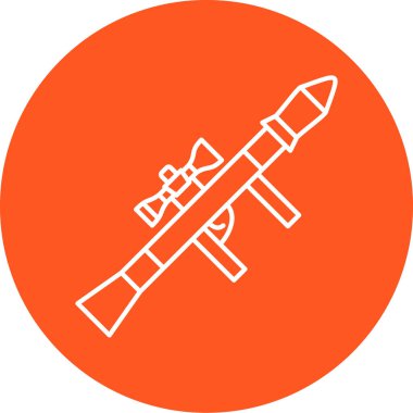 askeri silah simgesi, vektör illüstrasyonu