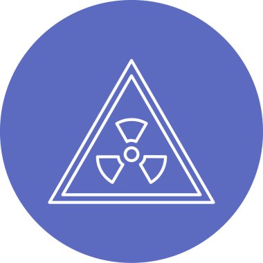 Kişisel ve ticari kullanım için radyasyon ikonu sembolü vektör çizimi.