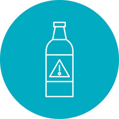 Bir şişe simgesinin vektör illüstrasyonu