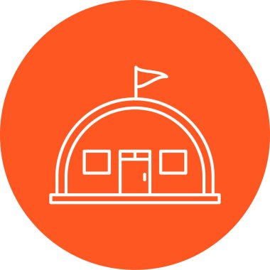 Çadır simgesinin vektör illüstrasyonu