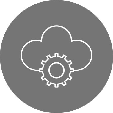 Bulut. Web simgesi basit illüstrasyon