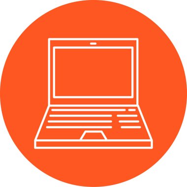 Dizüstü bilgisayar simgesi vektör çizimi