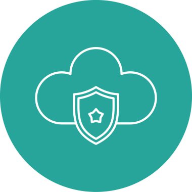 Bulut simgesinin vektör illüstrasyonu