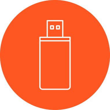 USB flash disk simgesi. Web tasarımı için 16 vektör çip sembolünün basit gösterimi