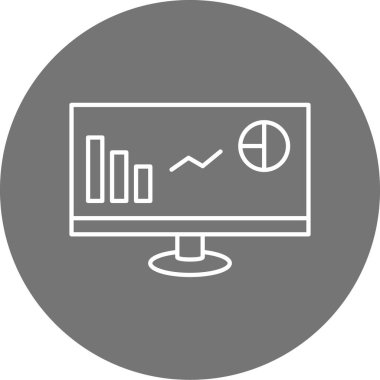 vektör lcd simgesi illüstrasyonu