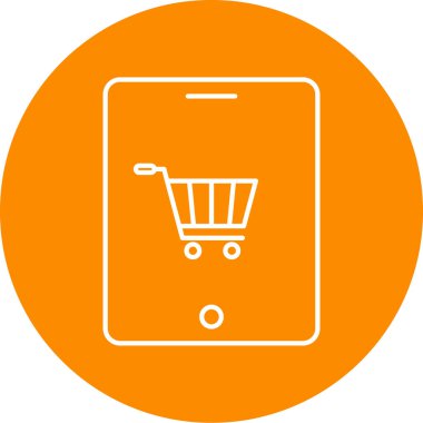 Alışveriş arabası simgesi, vektör illüstrasyonu