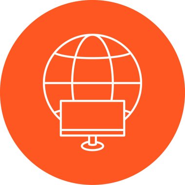 vektör lcd simgesi illüstrasyonu