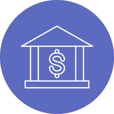 Banka simgesinin vektör illüstrasyonu