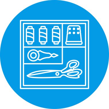 Basit dikiş simgesinin vektör illüstrasyonu