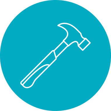 Çekiç simgesinin vektör illüstrasyonu