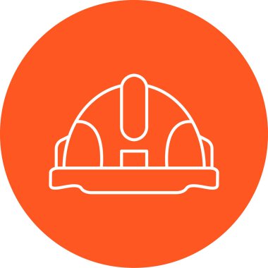 Kask simgesi, vektör illüstrasyonu