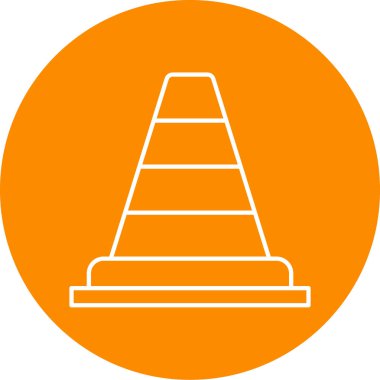 Trafik konisi simgesinin vektör illüstrasyonu