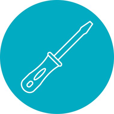 Tornavida simgesi, vektör illüstrasyonu