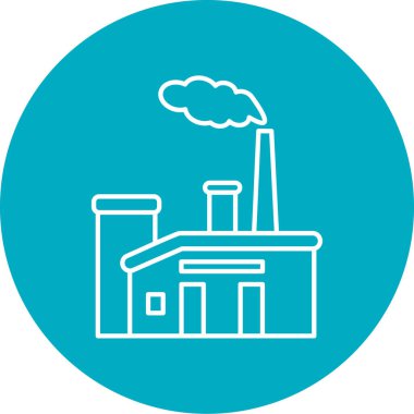 Fabrika simgesi vektör illüstrasyonu