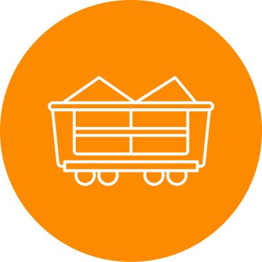 Çiftlik arabası simgesinin vektör illüstrasyonu