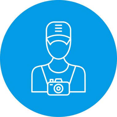 Turist simgesinin vektör illüstrasyonu