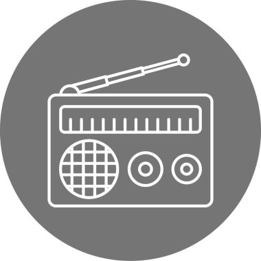 Eski bir radyo ikonunun çizimi