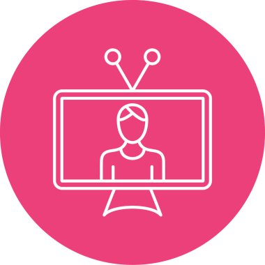 vektör lcd simgesi illüstrasyonu