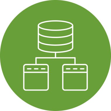 veritabanı. Web simgesi basit illüstrasyon
