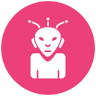 Uzaylı simgesi vektör illüstrasyonu