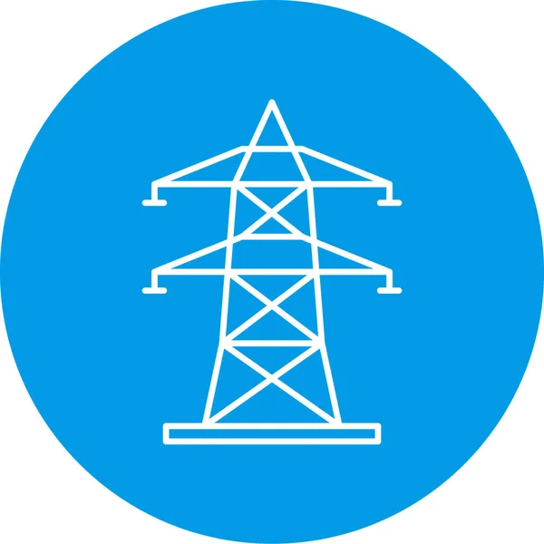 Ilustracja Wektorowa Ikony Elektrowni — Wektor stockowy