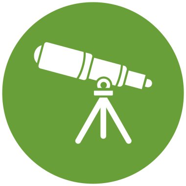 Teleskop. Web simgesi basit illüstrasyon