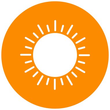 Güneş. Web simgesi basit illüstrasyon