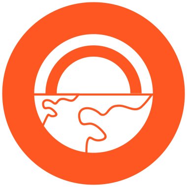 Bir gezegen simgesinin vektör illüstrasyonu